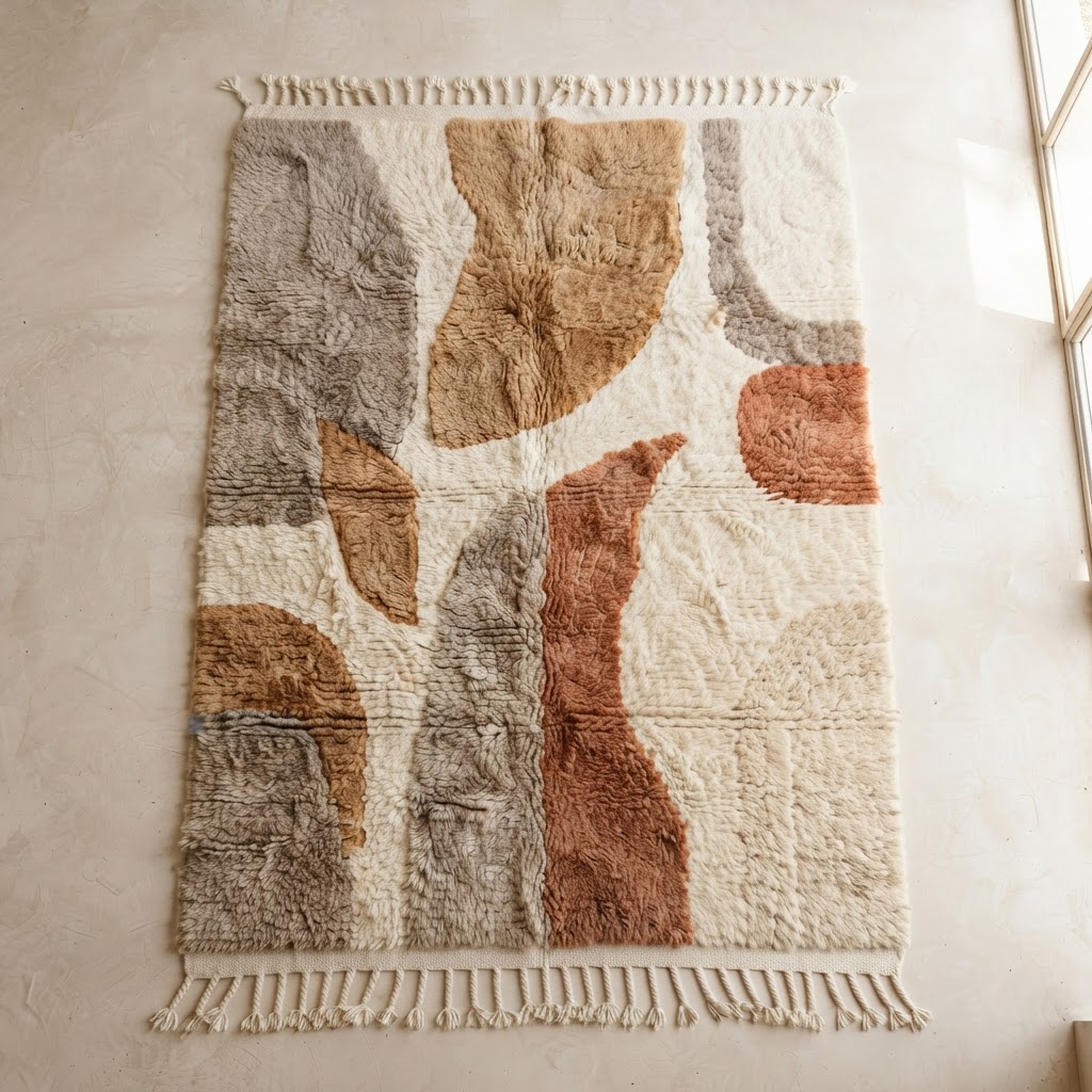 Modern Sculpt handwoven Moroccan rug