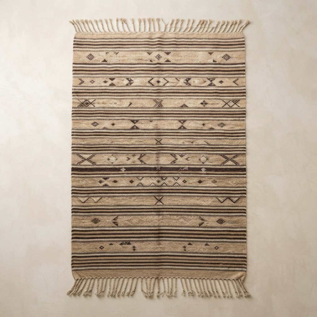 Desert Line handwoven Moroccan rug